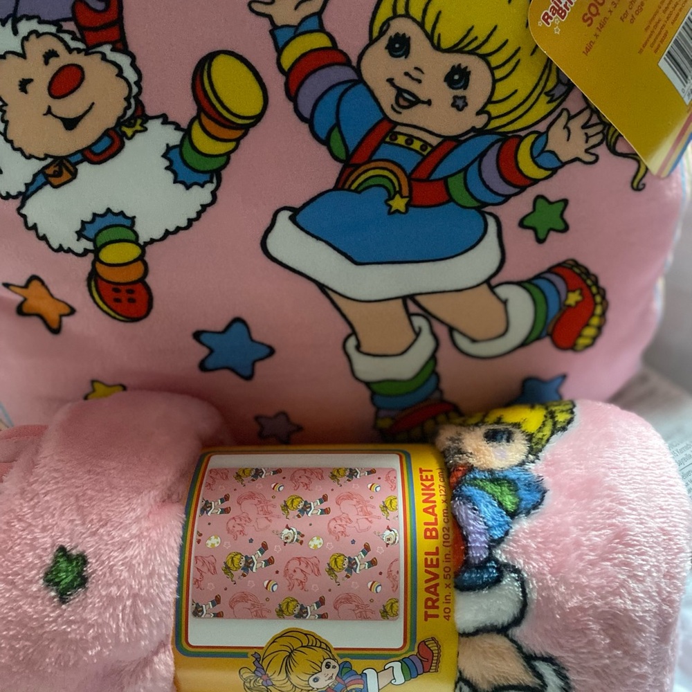 Rainbow Pink Travel Blanket